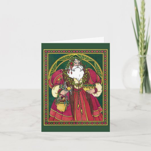 Vintage Kerstmis Dank u Feestdagen Kaart (Voorkant)