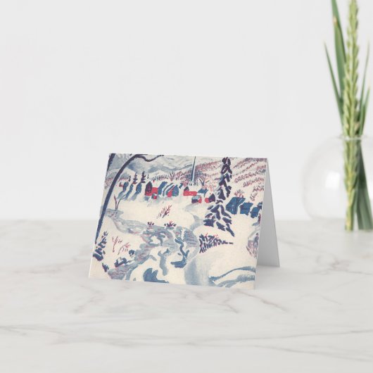 Vintage Kerstmis Dank u Feestdagen Kaart (Voorkant)