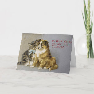 Vintage Kerstmis - de Gift van Uw Vriendschap, Feestdagen Kaart