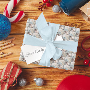 Vintage Kerstmis Donkey Kitten Cadeaupapier