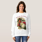 Vintage Kerstmis Elf of Gnome Trui (Voorkant volledig)