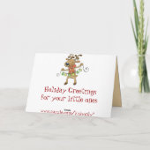 Vintage Kerstmis Feestdagen Kaart (Achterkant)