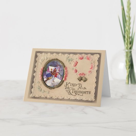 Vintage Kerstmis Feestdagen Kaart (Voorkant)