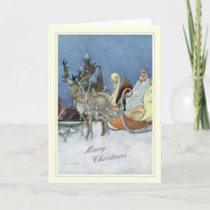 Vintage Kerstmis Feestdagen Kaart