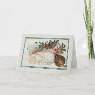 Vintage Kerstmis Feestdagen Kaart