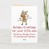 Vintage Kerstmis Feestdagen Kaart (Achterkant)