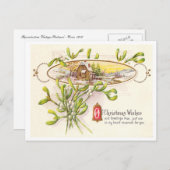 Vintage Kerstmis Feestdagenkaart (Voorkant / Achterkant)