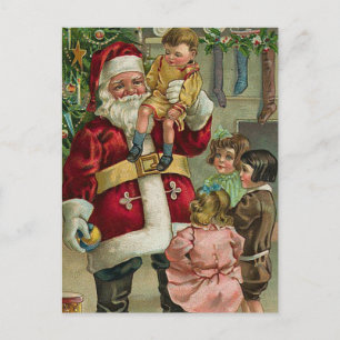 Vintage Kerstmis Feestdagenkaart