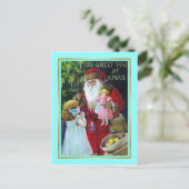 Vintage Kerstmis Feestdagenkaart (Staand voorkant)