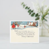 Vintage Kerstmis Feestdagenkaart (Staand voorkant)
