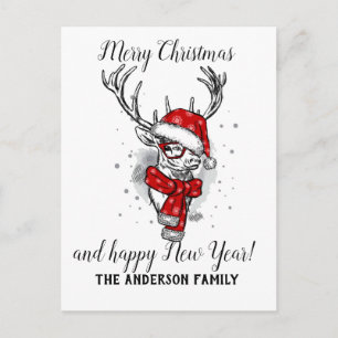 Vintage Kerstmis Feestdagenkaart