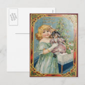 Vintage Kerstmis Feestdagenkaart (Voorkant / Achterkant)