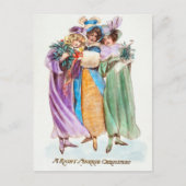 Vintage kerstmis feestdagenkaart (Voorkant)