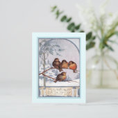 Vintage Kerstmis Feestdagenkaart (Staand voorkant)