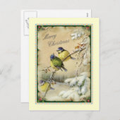 Vintage Kerstmis Feestdagenkaart (Voorkant / Achterkant)