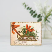 Vintage Kerstmis Feestdagenkaart (Staand voorkant)