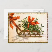 Vintage Kerstmis Feestdagenkaart (Voorkant / Achterkant)