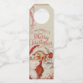 Vintage Kerstmis Flessenhanger (Voorkant)