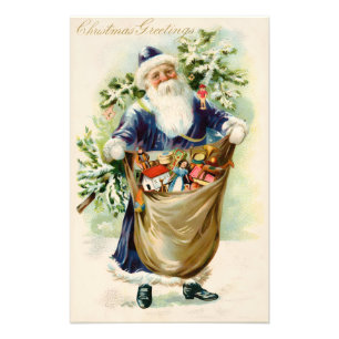 Vintage Kerstmis Foto Afdruk