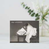 Vintage Kerstmis Funny Dog Briefkaart (Staand voorkant)