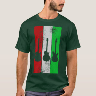 Vintage Kerstmis Gedekte gitarist Guitar T-shirt
