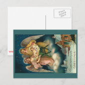 Vintage Kerstmis Groeten briefkaart (Voorkant / Achterkant)
