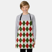 Vintage Kerstmis Harlequin Pset | Apron Schort (Gedragen)