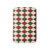 Vintage Kerstmis Harlequin Pset | Bath Mat (Voorkant Verticaal)
