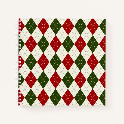 Vintage Kerstmis Harlequin Pset | NOTITIEBOEK (Voorkant)
