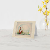 Vintage Kerstmis Herders Kaart (Gele Bloem)