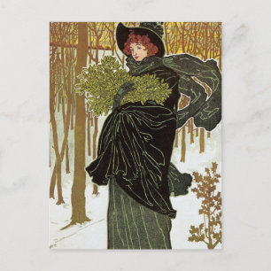 Vintage Kerstmis Hoesje 1895 Feestdagenkaart