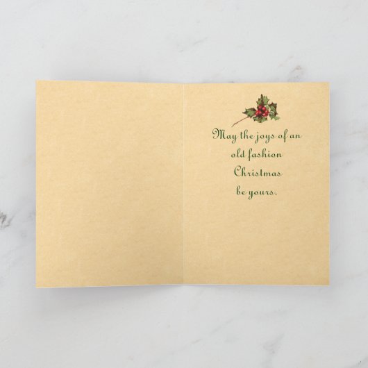Vintage Kerstmis Holly Kaarten (Binnen)