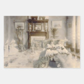 Vintage Kerstmis Inpakpapier Vel (Voorkant 2)