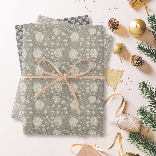 Vintage Kerstmis Inpakpapier Vel