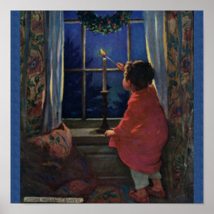 Vintage Kerstmis - Jessie Willcox Smith Poster