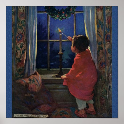 Vintage Kerstmis - Jessie Willcox Smith Poster (Voorkant)