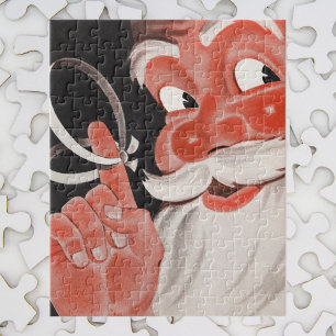 Vintage Kerstmis, Jolly Santa Claus met String Legpuzzel