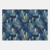 Vintage Kerstmis kaarslicht gloed Inpakpapier Vel (Voorkant 2)