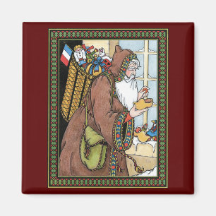 Vintage Kerstmis, kerstcadeautjes voor kerstcadeau Magneet