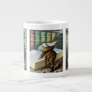 Vintage Kerstmis, kerstman en zijn werk Jumbo Beker