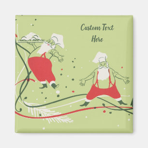 Vintage Kerstmis, kerstman met avondeten Magneet