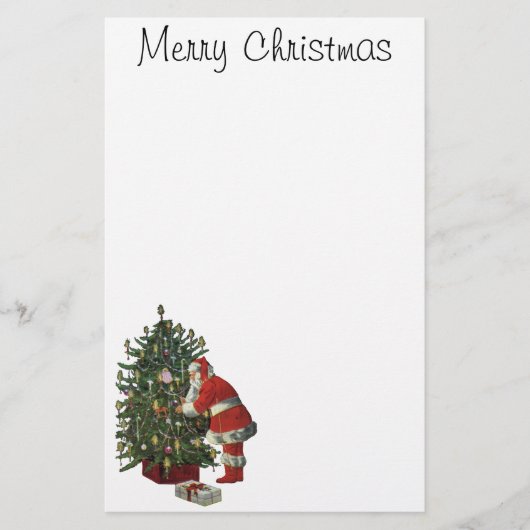 Vintage Kerstmis, kerstman met Cadeaus (Voorkant)