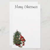 Vintage Kerstmis, kerstman met Cadeaus (Voorkant / Achterkant)