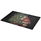 Vintage Kerstmis, kerstman met Cadeaus Snijplank (Hoek)