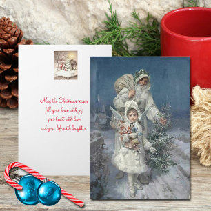 Vintage Kerstmis, Kerstmis, Angel, Custom Feestdagen Kaart