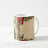 Vintage Kerstmis Koffiemok (Voorkant rechts)