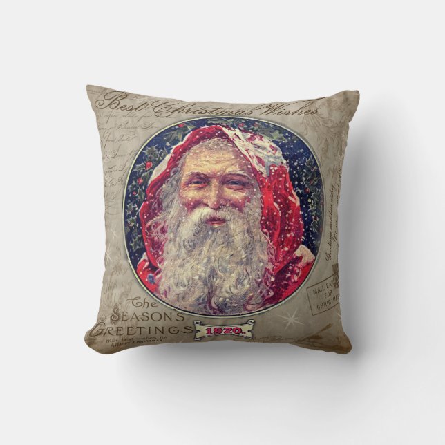 Vintage kerstmis kussen (Voorkant)