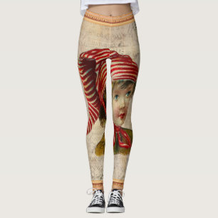 Vintage Kerstmis Leggings