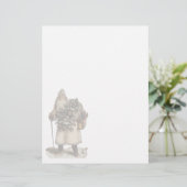 Vintage Kerstmis Letterhead Stationery (Staand voorkant)