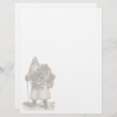 Vintage Kerstmis Letterhead Stationery (Voorkant / Achterkant)